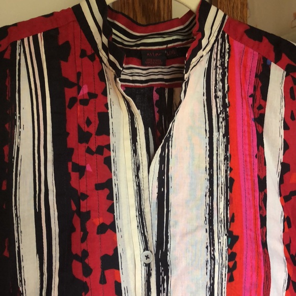 Aller Simplement Tunic top- fun, arty print - Picture 2 of 7